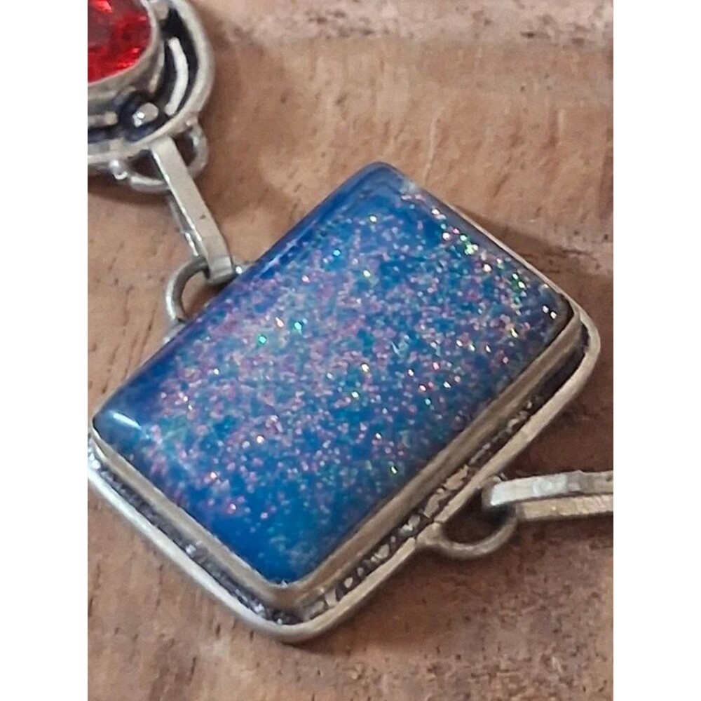 Whimsygoth dark academia doublet opal with garnet
